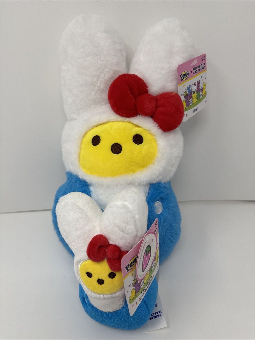 Peeps X Hello Kitty Easter Plush 12” Bunny Toy + 6" Strawberry Scented Plush NEW